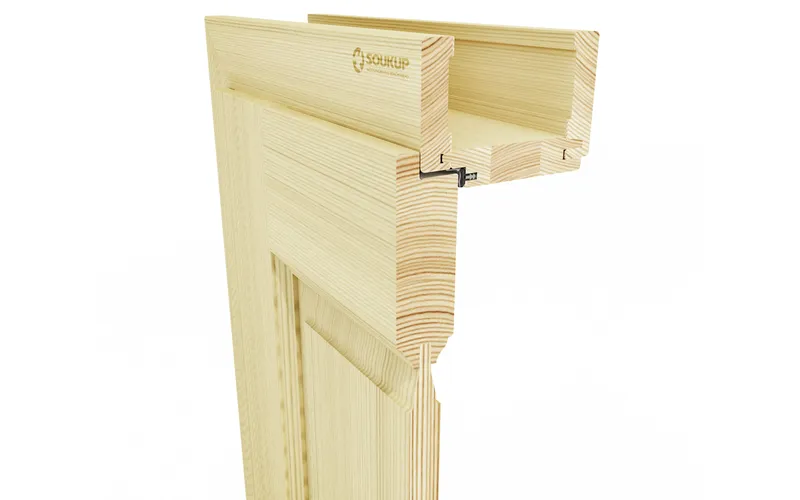 Interior door with door frame