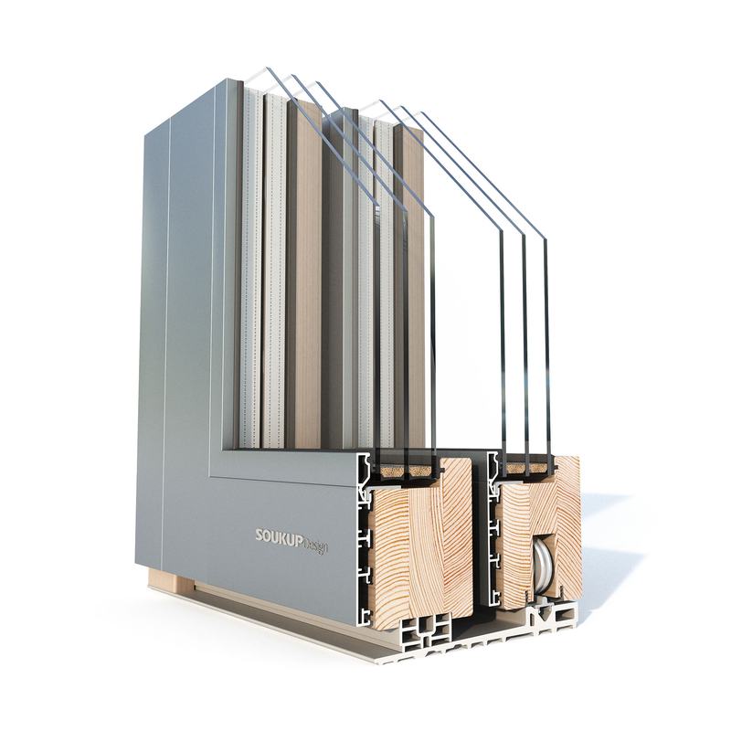 HS portál s Alu clad